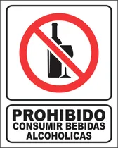 Comprar Señalamiento Letrero Prohibido Consumir Bebidas 30x40 Lamina