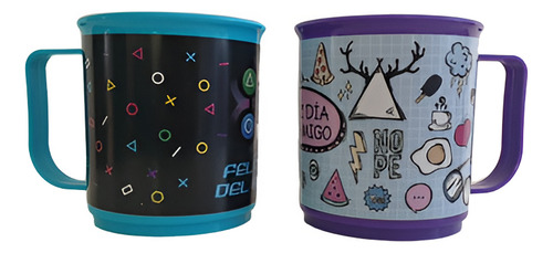 Tazas Plásticas Personalizadas Amigo Gamer Comic Grafitty