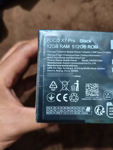 Poco X7 Pro 12/512 Gb Versión Global Negro (Usado)