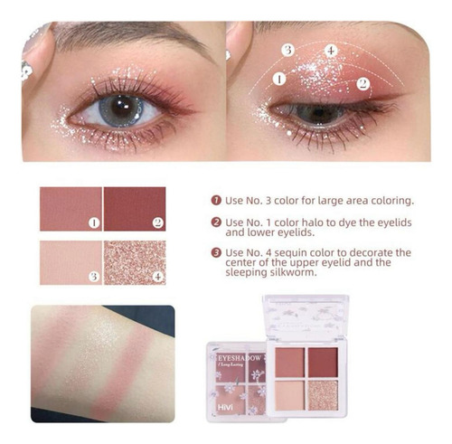 Kit 8 Pzas De Maquillaje Labial De Corazon, Sombras, Blush
