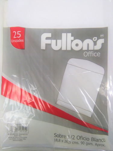 Saco De Papel 1/2 Oficio Blanco 90 Gsm Fultons