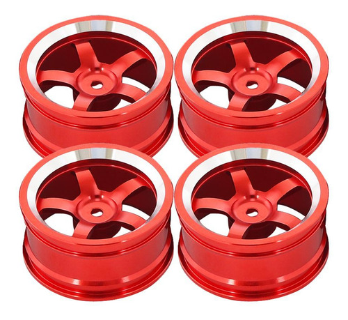 4 Unids/set 1/10 Rc Llanta De Coche Para 1/10 Hsp Hpi Rojo