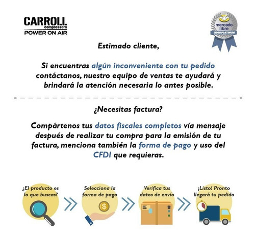 Compresor Carroll 5.5hp Gasolina Horizontal