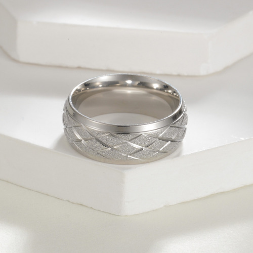Anillo De Acero De Titanio Con Joyería De Moda For El Dedo