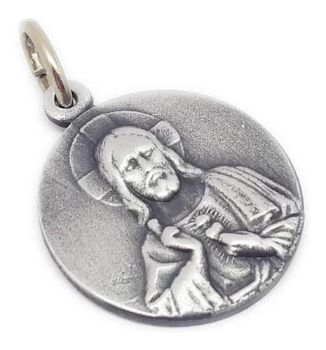 Medalla Sagrado Corazón De Jesús  -cadena + Grabado- 18mm/al