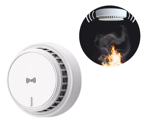 Sensor De Humo Hc84 Sobrepuesto Inalámbrico, Hogar Y Oficina Color Blanco