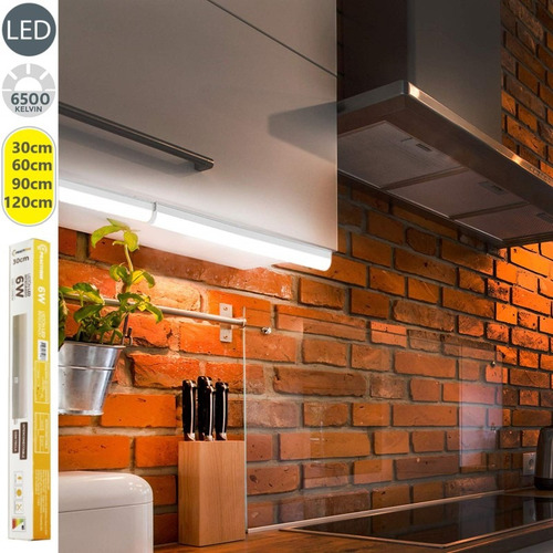 Liston Tubo Led Bajo Alacena 90 Cm Interconectable Con Tecla Color De La Luz Blanco Frío