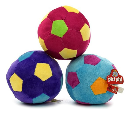 Pelota Futbol Con Sonajero De Peluche 15cm Phi Phi Toys 2299