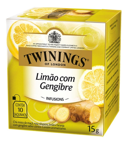 Imagem 1 de 6 de Chá Twinings Limão Com Gengibre 10 Sachês