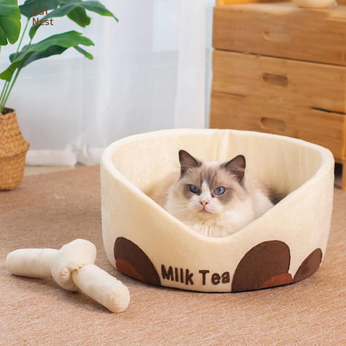 Cama De Felpa Suave Para Gatos, Cama Para Mascotas, Cojín