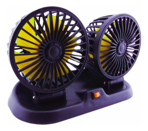 Ventilador Doble Para Auto Modelo T-105 A 12volt C/ Base