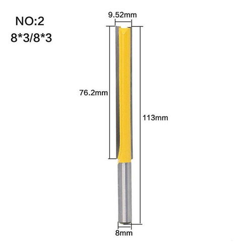 .. 4x / Set Fresa Recta Extra Larga Broca Fresa Fresa