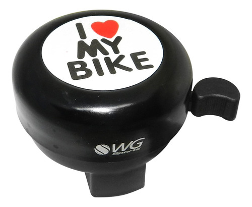 Buzina Bicicleta Campainha I Love My Bike Trim-trim Preto