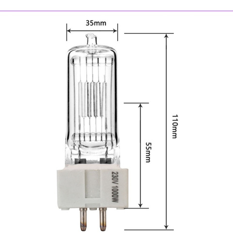 Lampara Ampolleta Halogena Cp-70 1000w Gx9,5 Light Solution