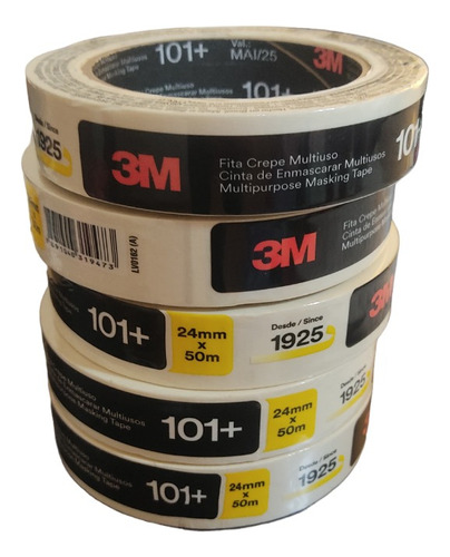 Pack 5 Cintas De Enmascarar De 24mm X 50mt Masking Tape - 3m