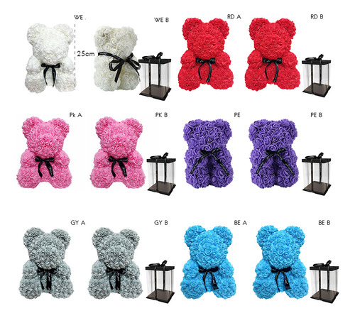 Jabón De Polietileno Artificial Con Forma De Oso De Rosas, 2