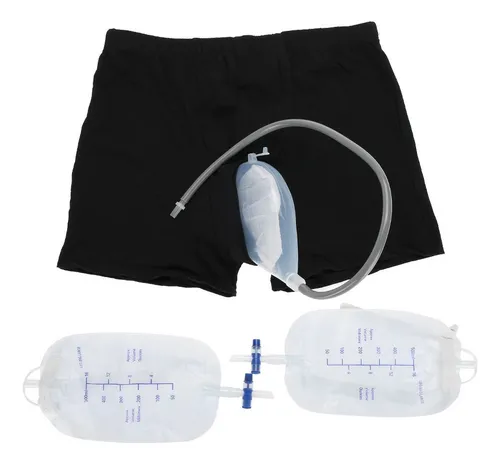  Ropa interior para incontinencia para hombres, paquete de 2  calzoncillos urinarios lavables con área absorbente frontal, para hombre,  breve para incontinencia urinaria a prueba de fugas, ropa interior  reutilizable para incontinencia