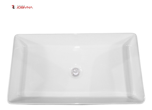 Lavabo Cerámico Rectangular Ovalin Premium Clasico Blanco Brillante
