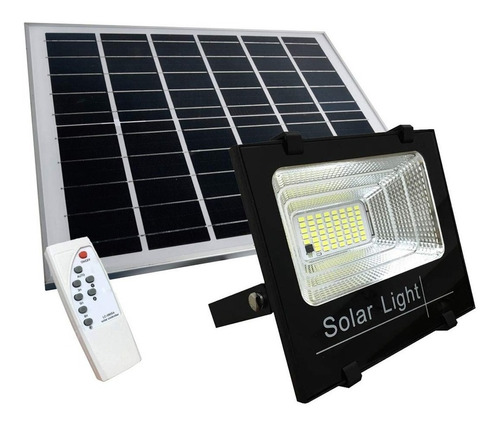 Imagen 1 de 10 de Foco Solar Led 45w Con Control Fotocelula Panel Completo Pro