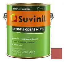 Comprar Pintura Latex 3.6l Suvinil Rinde Cubre Mucho Int Ext Rojo