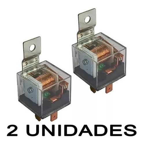 Rele Relay Transparente 5 Patas 80 Amp 12 V. (con Led) 