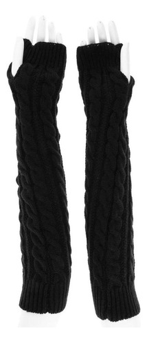 Py 2 Pares De Guantes Sin Dedos De Invierno De Punto Largo,