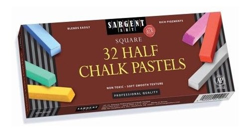 Sargent Art 22  4101 Color Mitad Cuadrado Gis Pastel 32 Cond