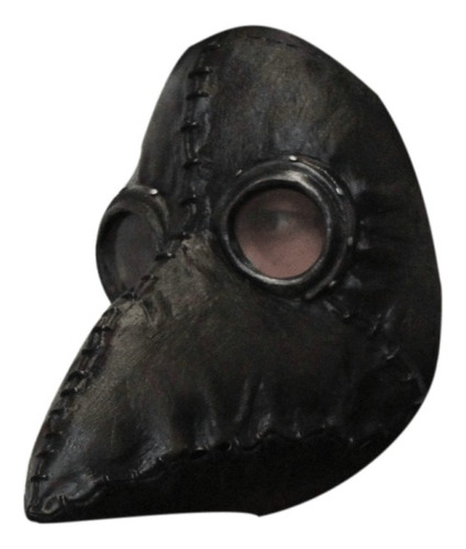 Mascara Plague Doctor Black Latex Halloween Medico La Peste