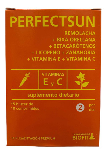 Perfect Sun Bronceador Betacaroteno 150 Comprimidos Biofit