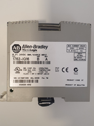 Allen Bradley Micro Logix 1762-iq16 Ser B Rev A (Usado)