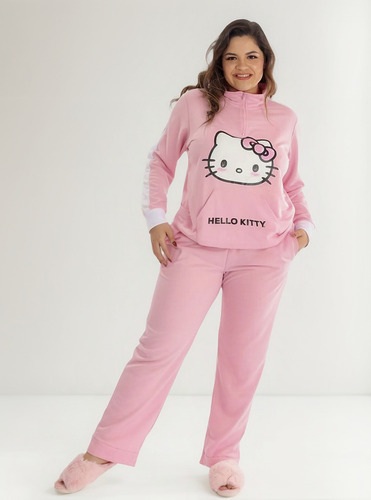 Pants Mujer Conjunto Hello Kitty Pantalón Y Sudadera Pijama