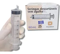 Comprar Seringa Descartável Descarpack 60ml S\u002F Agulha Bico Slip 25un
