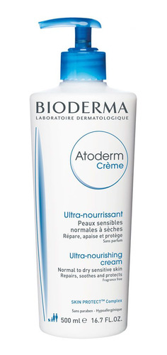 Bioderma Atoderm Crema Hidratante Cuidado Para Pieles Secas Sensibles Y Atópicas 500ml