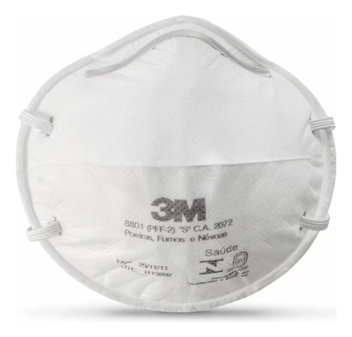 Máscara De Proteção Pff2-s 8801h Hosp.branca Kit C/10 - 3m