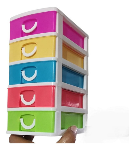 Mini Organizador 19 Cm Cajonera Multiusos 5 Divisores Gabeta