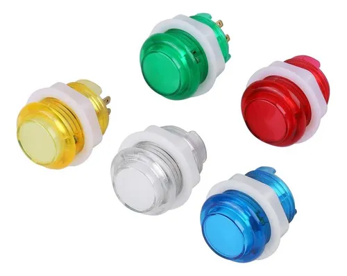 comprar 5pc Botón Led Botones De Presión Iluminados Con Microswitch