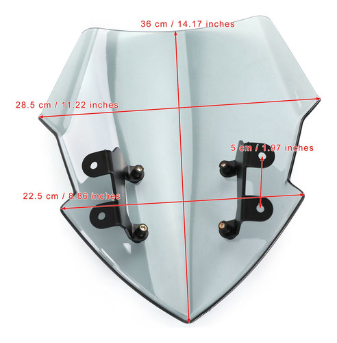 Df Para-brisa De Plástico Abs Para Motocicleta Yamaha Mt-15