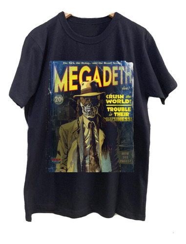 Remeras Estampadas Dtg Full Hd Megadeth Revista En Negro