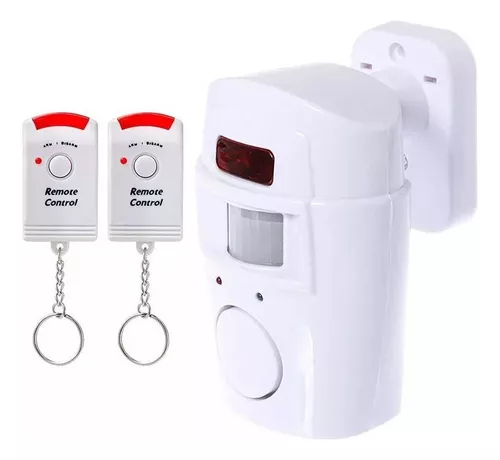 Alarma inalambrica 100mts con sensor de movimiento PIR usan pilas activa  sirena opcion On/Off