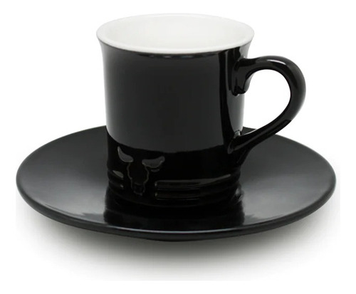 4 Tazas Y Platos 90ml Wayu Expresso 8 Cafe Color Negro Para Cafe
