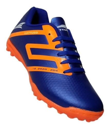 Tenis Futbol Rapido Gattuso Mod 204 Rey / Naranja / Blanco