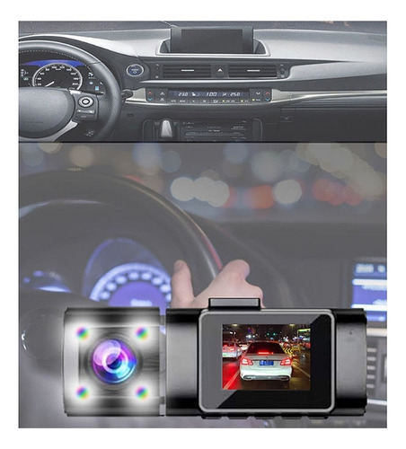 Coche 1,5 Ips Pantalla Oculta Lente Dual Cámara De Doble