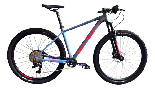 Mountain bike Hi-Tek Rika Sport R29 M 10v frenos de disco hidráulico cambios LTWOO A7 color rojo/azul gris