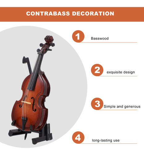 Modelo De Mini Instrumento De 1 Peça Mini Bass Adornment Del