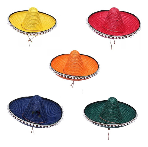 Party Store - Sombrero Mexicano Colorido - Cotillon Disfraz-