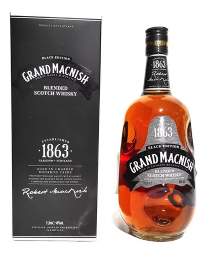 Whisky Grand Macnish Black Edition Blended Scotch 1 Litro