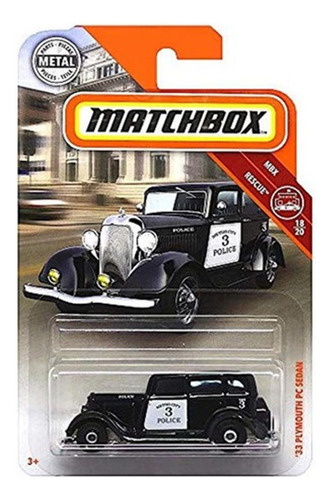 Matchbox 2019 Mbx Rescue 18/20: '33 Plymouth Pc Sedan