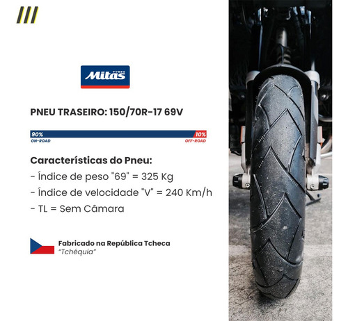 Pneu Transalp 700 150/70r17 69v Mitas