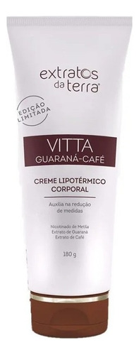 Creme Guaraná Café Redução/gordura Localizada 180g Extratos