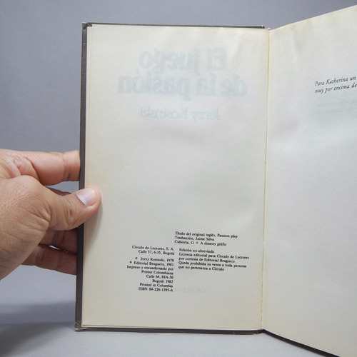 El Juego De La Pasión Jerzy Kosinski Círculo Lectores 82 Ae2